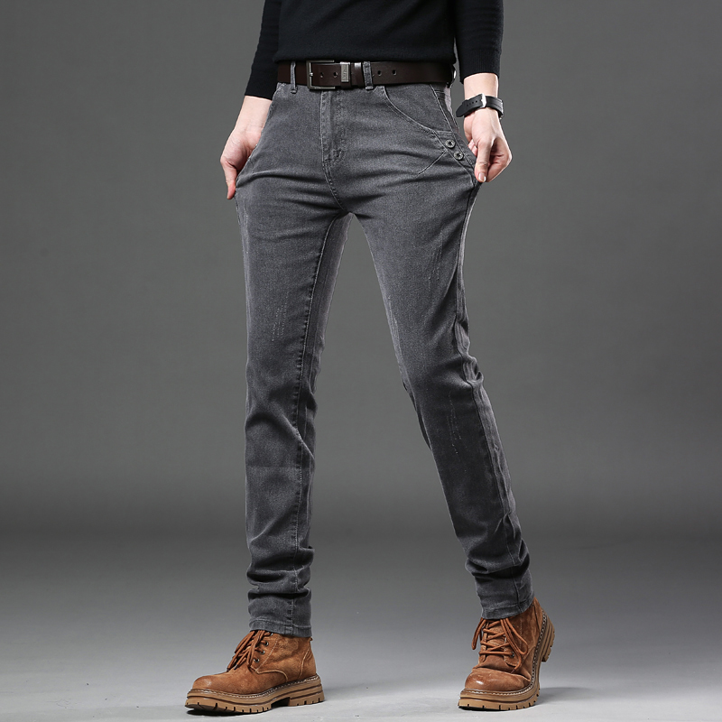 New Pure Gray Korean Slim Jean - Streetwear Brand Denim review and price